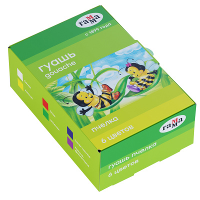 Набор гуаши Гамма "Пчёлка" 6 цв*20 мл