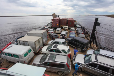 На реке Лене столкнулись два парома / ЯСИА   