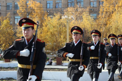 Юнармейцы Якутской кадетской школы признаны лучшими на патриотическом слете республики / ЯСИА  Алданский Республика Саха (Якутия)