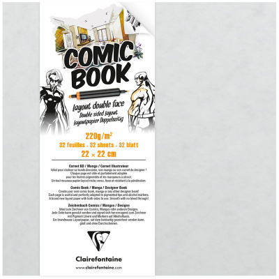Альбом-склейка для маркеров Clairefontaine "Comic book" 22х22 мм 32 л 220 г