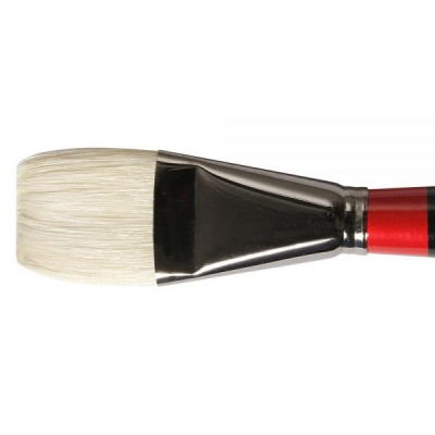 Кисть щетина № 18 укороченная плоская Daler-Rowney "GEORGIAN" длинная ручка