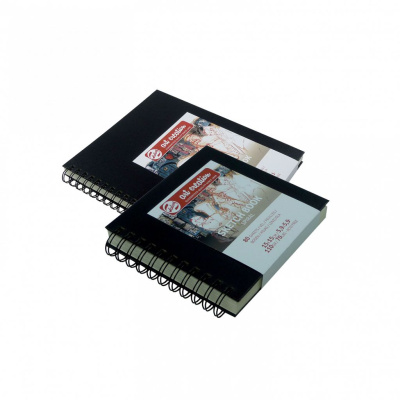 Блокнот для зарисовок на спирали Art Creation 80 л 110 г, твердая обложка, черный