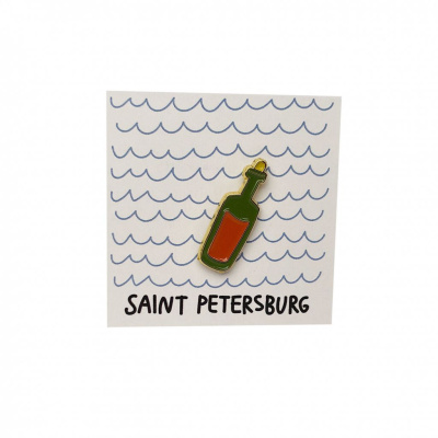 Значок эмалированный "Бутылочка"