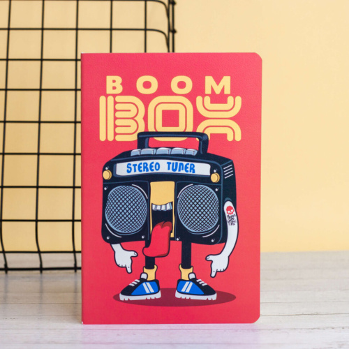 Тетрадь "Music player box" 13,5*20,5 см, red