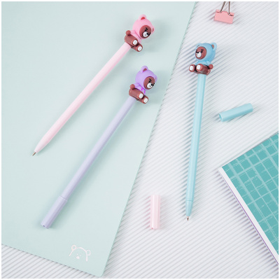 Ручка шариковая MESHU "Funny Bear" 0,7 мм, синяя, корпус ассорти