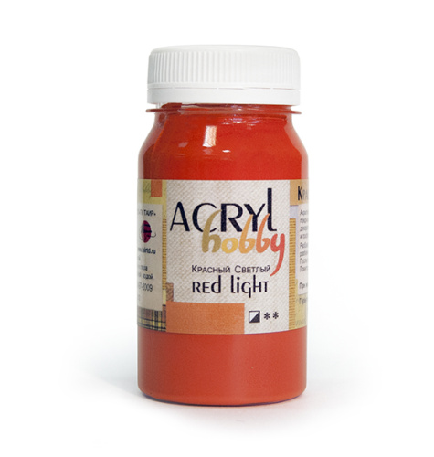Акрил "Хобби" 100 мл Красный светлый