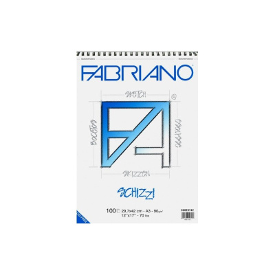 Альбом для графики на спирали Fabriano "Schizzi" 29,7х42 см 100 л 90 г