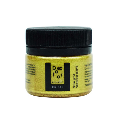 Акрил ТАИР "Деколор" 20 мл, Солнечное золото