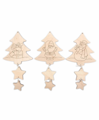 Набор заготовок для декорирования "Резные ёлочки"
