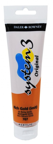 Акрил Daler-Rowney "SYSTEM 3" 150 мл, Золотой богатый (имитация)