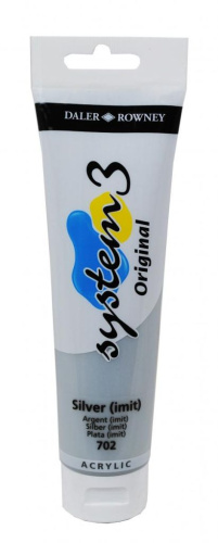 Акрил Daler-Rowney "SYSTEM 3" 150 мл, Серебро (имитация)