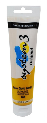 Акрил Daler-Rowney "SYSTEM 3" 150 мл, Пастельное золото (имитация)