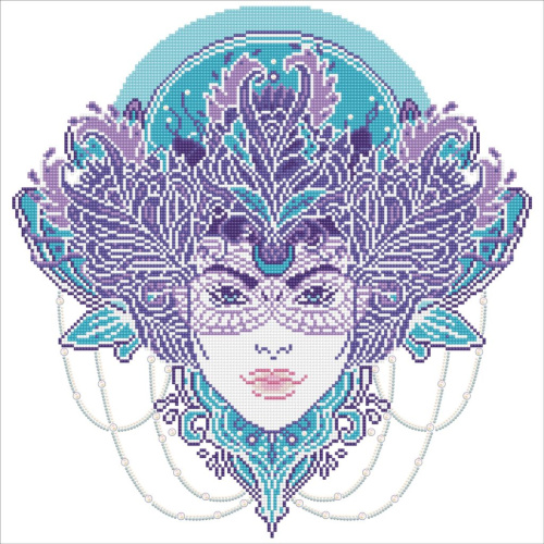 Кристальная (алмазная) мозаика "ФРЕЯ" 50х50 см "Богемный стиль"