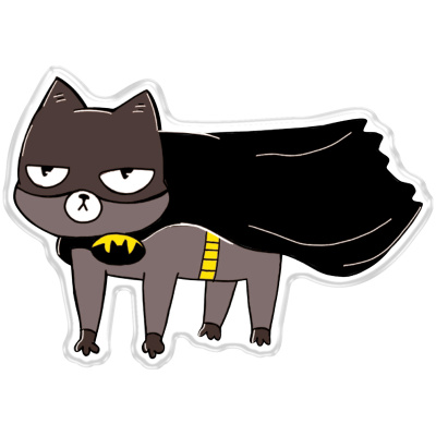 Значок акриловый MESHU "Batcat", 3,8*2,6 см