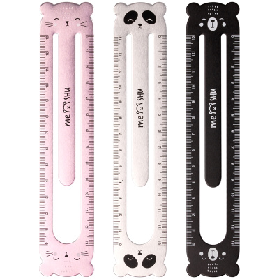 Линейка стальная MESHU 13 см, ассорти, европодвес