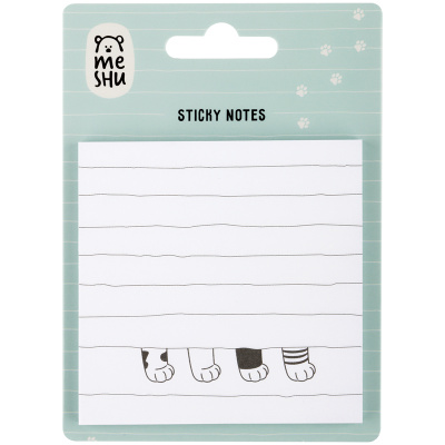 Самоклеящийся блок MESHU "Right cat" Line, 75*75 мм, 50 л., европодвес