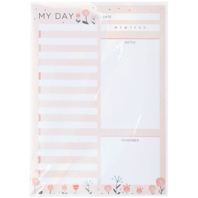 Блок для записей, склейка (To Do list) MESHU "Meadow" 14,8*21,0 см (А5), 50 л