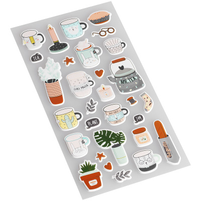 Наклейки объемные MESHU "Hygge", 10*24см, 30 наклеек