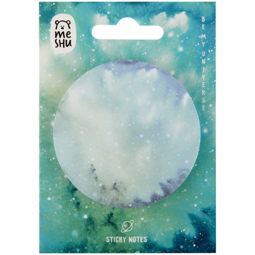 Самоклеящийся блок MESHU "Galaxy", 60 мм, 50 л, европодвес, Mint