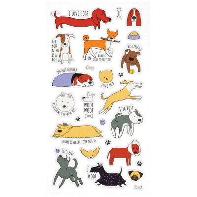 Наклейки объемные MESHU "Best friend", 10*24см, 24 наклейки