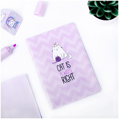 Обложка для паспорта MESHU "Right cat", ПВХ, 2 кармана