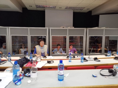 Елена Голомарева выступила в ООН с докладом о стратегии развития и использования земель КМНС / ЯСИА   