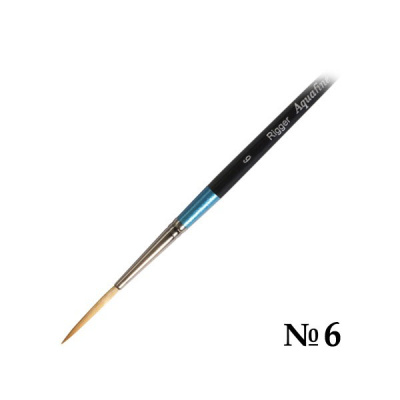 Кисть синтетика №6 риггер Daler-Rowney "AQUAFINE" короткая ручка