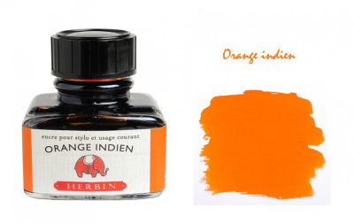 Чернила в банке Herbin, 30 мл, Orange indien, Оранжевый