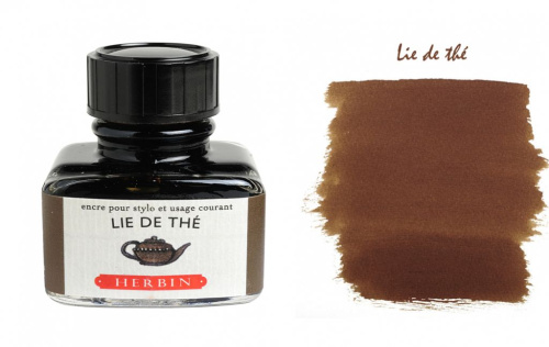 Чернила в банке Herbin, 30 мл, Lie de th?, Темно-коричневый