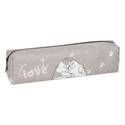 Пенал мягкий MESHU "Cat love" 200*55*40 мм, искусственная кожа