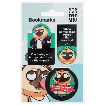 Закладки магнитные для книг MESHU "Funny pag" 3 шт