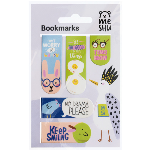 Закладки магнитные для книг MESHU "Book time" 5 шт