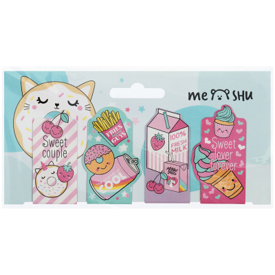 Закладки магнитные для книг MESHU "Sweets" 4 шт