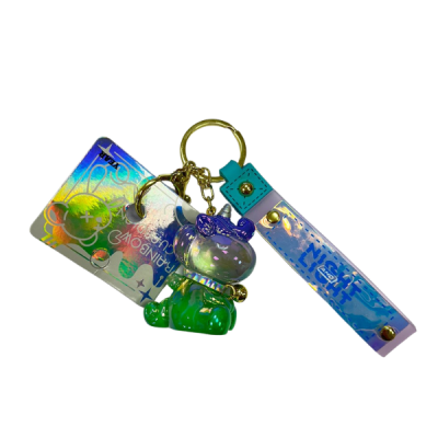 Брелок "Unicorn shine", purple-green