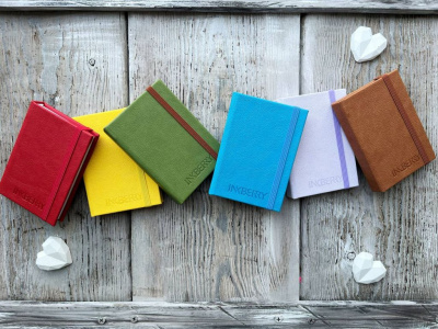 Скетчбук для акварели Inkberry 10х7 см 230 г, 30 л,50% хлопка, сиреневый