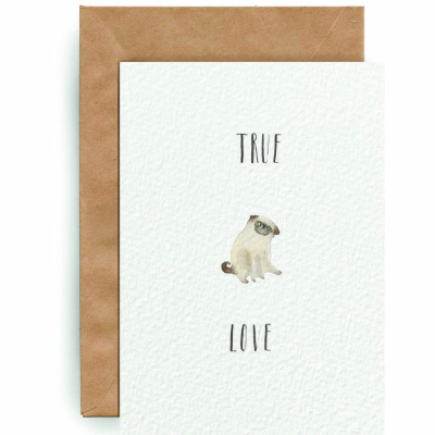 Открытка Yetti "Pug Love"