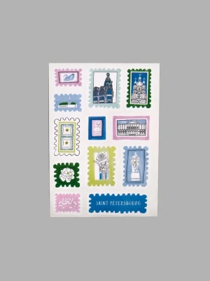 Стикеры "Марки Петербурга. Дом Зингера"