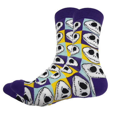 Носки Кошмар перед Рождеством "Джек Скеллингтон", р-р 36-42 (фиолетовый)