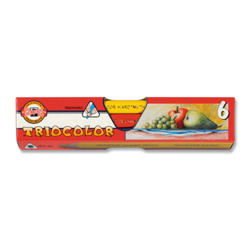 Набор карандашей цветных Koh-I-Noor "Triocolor" 6 цв трёхгранные д 5,6 дл 175 мм карт уп
