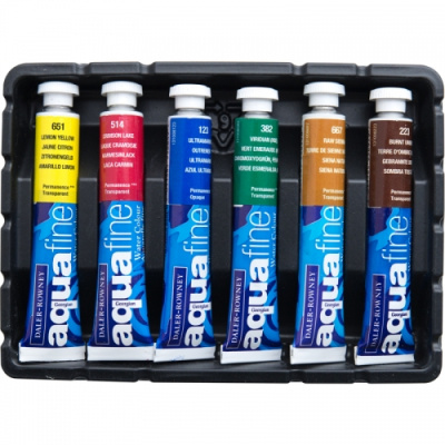 Набор акварели Daler-Rowney "AQUAFINE" в тубах 6 цв*8 мл