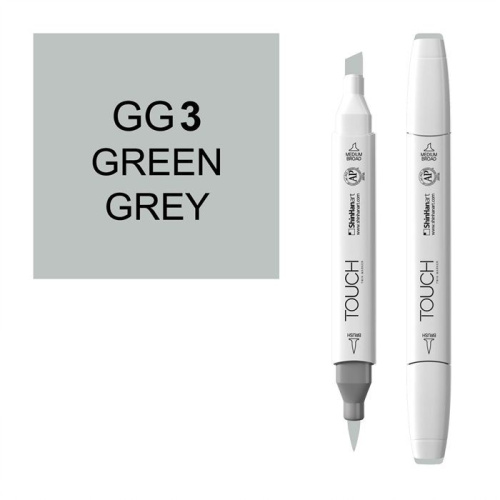 Маркер спиртовой BRUSH Touch Twin цв. GG3 серо-зелёный
