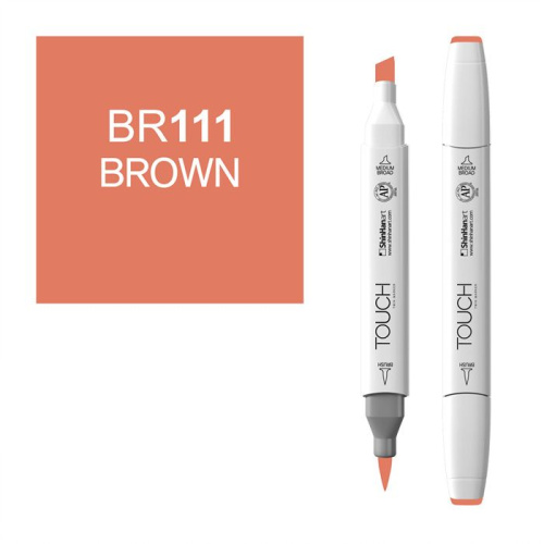 Маркер спиртовой BRUSH Touch Twin цв. BR111 коричневый