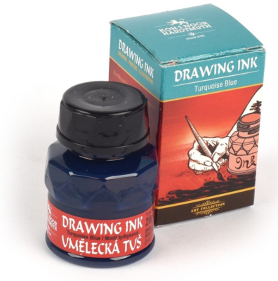 Тушь Koh-i-Noor 20 г на шелачной основе Бирюзово-голубая