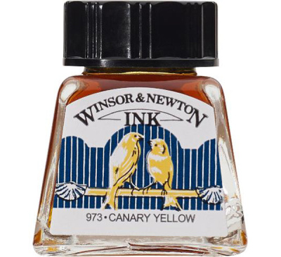 Тушь Winsor&Newton "Drawing Inks" 14 мл Желтый