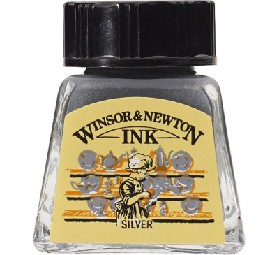 Тушь Winsor&Newton "Drawing Inks" 14 мл Серебро