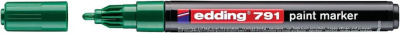 Маркер декоративный Edding "791" с лакирующим эффектом, 1-2 мм с круглым наконечником, зеленый