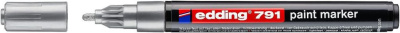 Маркер декоративный Edding "791" с лакирующим эффектом, 1-2 мм с круглым наконечником, серебро