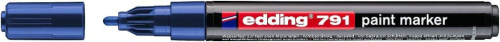 Маркер декоративный Edding "791" с лакирующим эффектом, 1-2 мм с круглым наконечником, синий