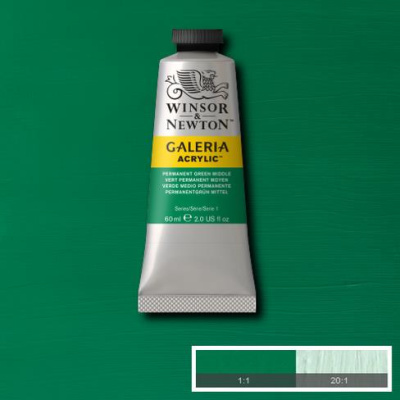 Акрил Winsor&Newton "Galeria" 60 мл Перманентный зеленый, средний