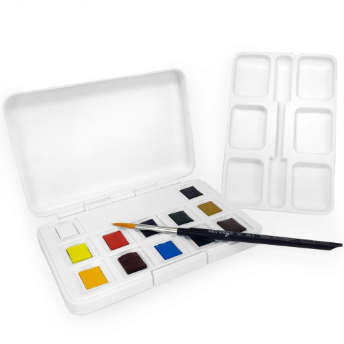 Набор акварели Talens "Van Gogh" National Gallery 12 цв в кюветах, пластиковая коробка